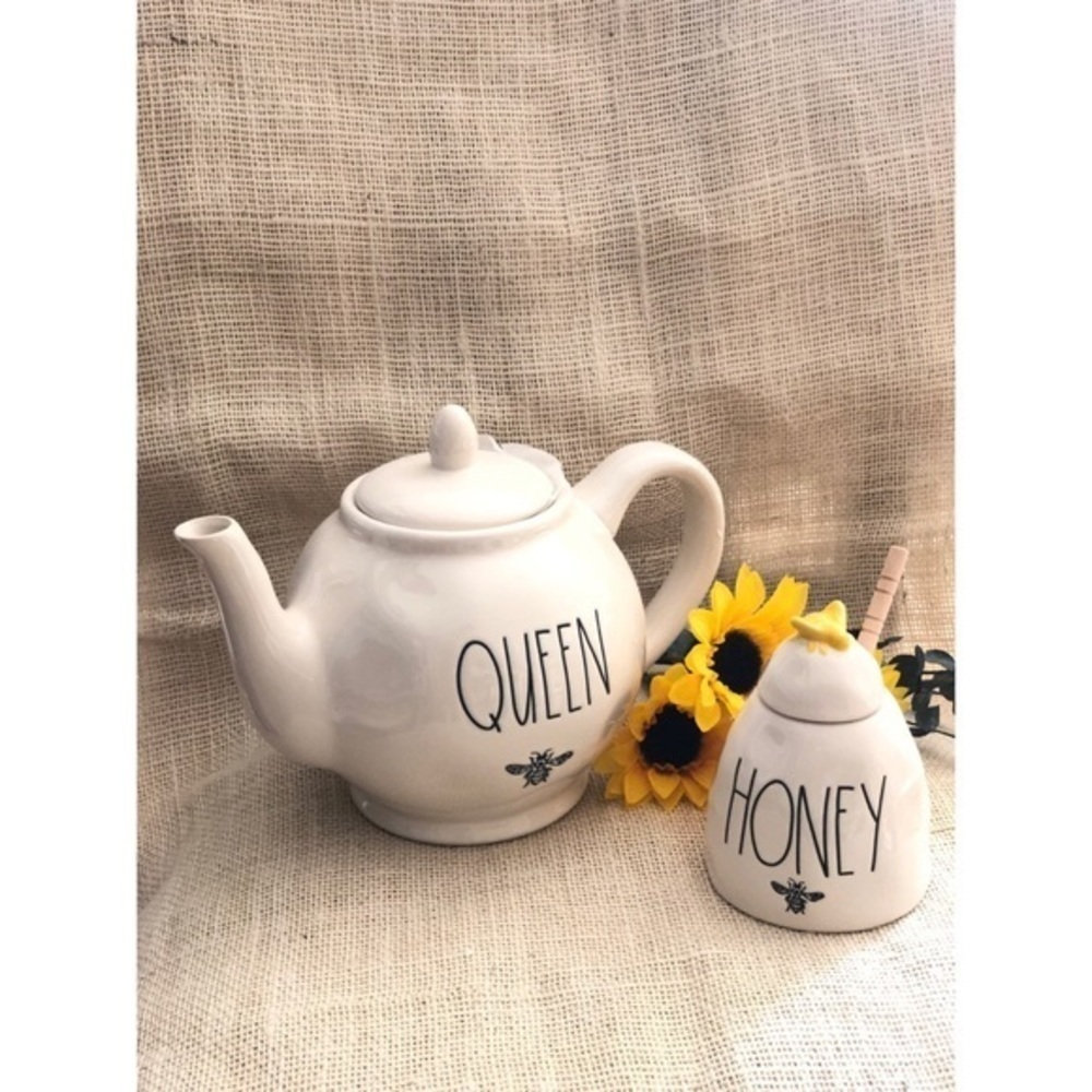 Rae Dunn QUEEN Bee and HONEY Pot Boxed Set - Picture 6 of 9